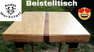 😍 Beistelltisch selber bauen  Eiche Nussbaum Metall  diy [upl. by Ais380]