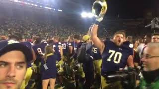 Notre Dame Alma Mater and Fight Song following victory over USC [upl. by Efrem]