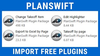 Planswift 10  FREE Plugins  Change item Type  Export to Excel  Earthwork Pro [upl. by Onitsuj]