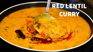 RED LENTIL CURRY  MASOOR DAL TADKA  MASOOR DAL RECIPE [upl. by Lirbij114]