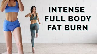 Intense Fat Burning Full Body Workout  No Jumping Variations Included [upl. by Ellemaj34]