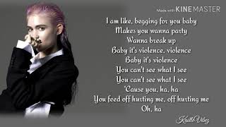 Grimes amp io  Violence Lyrics [upl. by Milson]