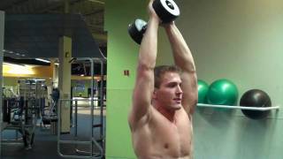 How To Standing Overhead Dumbbell Tricep Extension [upl. by Eahsram771]