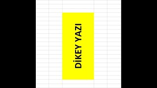 Excel Dikey Yazı Yazma [upl. by Eahsram637]