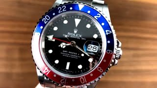 Rolex GMTMaster II quotPepsiquot 16710 Rolex Watch Review [upl. by Clova]