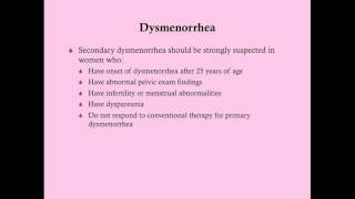 Dysmenorrhea  CRASH Medical Review Series [upl. by Akenot]