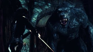 Underworld Awakening  Selene vs Giant Werewolf [upl. by Yrohcaz]