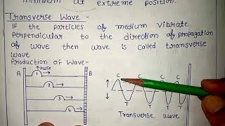 Wave Motion  Transverse Wave and Longitudinal Wave [upl. by Navoj]