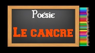 Poésie 🚶 Le cancre de Jacques Prévert 🚶 [upl. by Ecenahs]