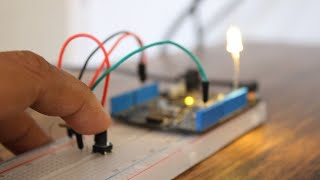 ToggleMomentary Push Button with Arduino  Tutorial [upl. by Oirretno483]