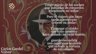 Carlos Gardel  Volver Lyric video HQ Audio [upl. by Ettenowtna6]