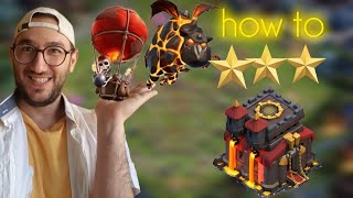 How to 3 star TH10 with Lava and Balloon🔥💀 [upl. by Annaeirb]