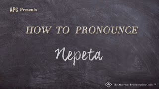 How to Pronounce Nepeta Real Life Examples [upl. by Buckingham]