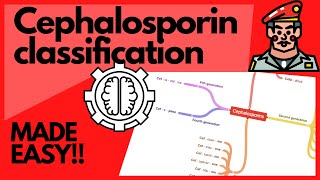 Antibiotics Cephalosporin Classification  MADE EASY with mnemonics and visual learning [upl. by Leland]