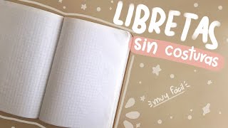 Haz una libreta SIN COSTURAS  ideal para bullet journal  reciclada ✨ [upl. by Pfeifer]