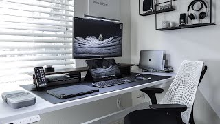 Home Office Updated Setup 2021 ft UPLIFT Commercial Desk V2 [upl. by Eiblehs]