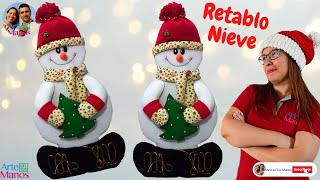 🔴Cómo Hacer MUÑECOS DE NIEVE en Retablo de Madera MDF o CARTÓN  Tutorial Arte en Tus Manos ⛄⛄ [upl. by Shannan]