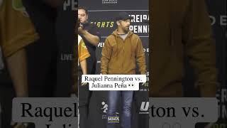 Raquel Pennington vs Julianna Peña UFC307 Press Conference Face Off [upl. by Terrill]