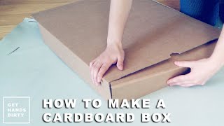 Make an Easy Cardboard Box from Scratch [upl. by Annuaerb]