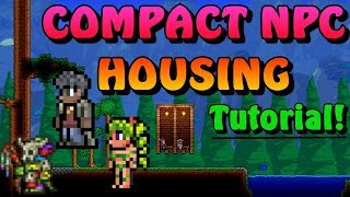 Compact NPC House Design  Terraria [upl. by Drazze]