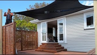 How to Install Shade Sails  Mitre 10 Easy As DIY [upl. by Zina]