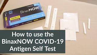 How to use the BinaxNOW COVID19 Antigen Self Test step by step [upl. by Renelle587]