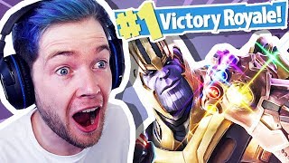 DANTDM REACTS TO THANOS IN FORTNITE [upl. by Gahan]