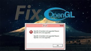 fix opengl error for old graphics card [upl. by Einneb]