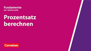 Prozentsatz berechnen  Fundamente der Mathematik  Erklärvideo [upl. by Seif]