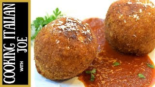 Arancini Fried Rice Balls  Cooking Italian with Joe [upl. by Nahtanohj]