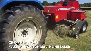 CampO Tractors  Massey Ferguson 1840 inline baler [upl. by Gonzalo150]