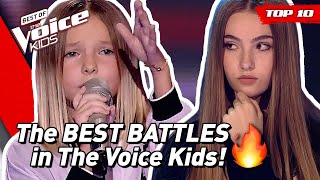 TOP 10  The BEST BATTLES in The Voice Kids ever 🔥 part 2 [upl. by Alda861]