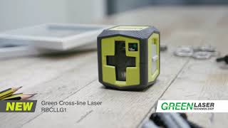 RYOBIs Green CrossLine Laser RBCLLG1 [upl. by Singhal]