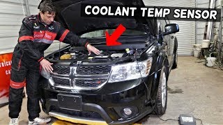 DODGE JOURNEY COOLANT TEMPERATURE SENSOR LOCATION REPLACEMENT [upl. by Neeham]