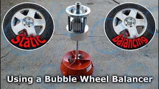 Wheel Balancing  Using a Manual Static Bubble Balancer [upl. by Adnuhsar143]