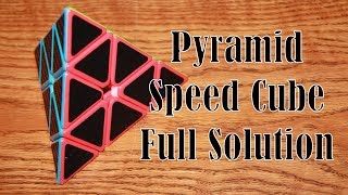 Pyramid Cube Puzzle  Easiest Solution  For Beginners Pyraminx [upl. by Ykcim]