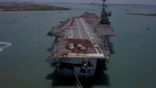 USS Independence CV62 final voyage to scrapyard in Brownsville Texas [upl. by Ivory]