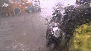 Raw Video Typhoon Hits Philippines [upl. by Ekud622]