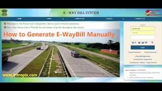 How To Generate EWayBill Manually  in English [upl. by Adama]