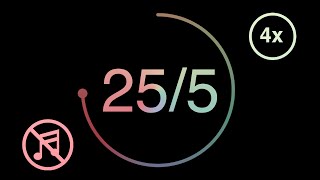 Pastel Dark Mode  25 minute timer  Pomodoro Technique  4 x 25 min  Study Timer [upl. by Eleph499]