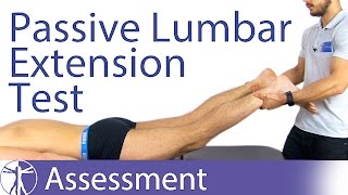 Passive Lumbar Extension Test PLET  Lumbar Instability [upl. by Aguayo]