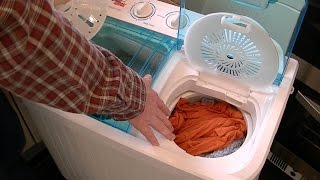 How to Use The Good Ideas Twin Tub Washing Machine Streetwize Accessories Portawash Plus [upl. by Orgalim241]