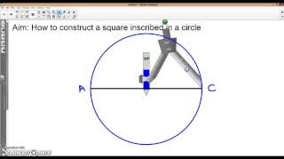 How to Construct a Square Inscribed in a Circle [upl. by Davita]