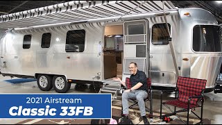 2021 Airstream Classic 33FB Comfort White  Walk Through Tour [upl. by Capwell]