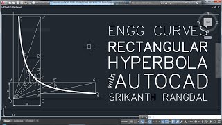 Drawing Rectangular Hyperbola in AutoCAD  Engineering Graphics Lab [upl. by Ronel]