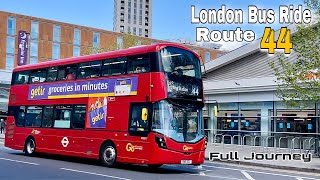 London Bus Ride 🇬🇧 Route 44  Victoria towards Tooting  Full Journey [upl. by Woodberry516]