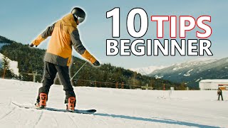 10 Beginner Snowboard Tips  First Day [upl. by Nylavad]