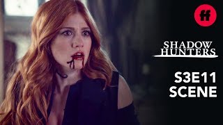 Shadowhunters Season 3 Episode 11  Clary Attacks Jonathan  Freeform [upl. by Barny]