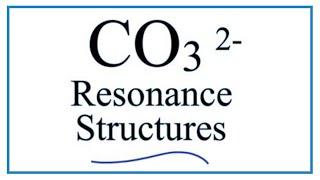 Resonance Structures for CO3 2 Carbonate ion [upl. by Sesom]