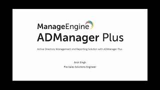 Active Directory Management and Reporting Solution with ADManager Plus [upl. by Gabe]